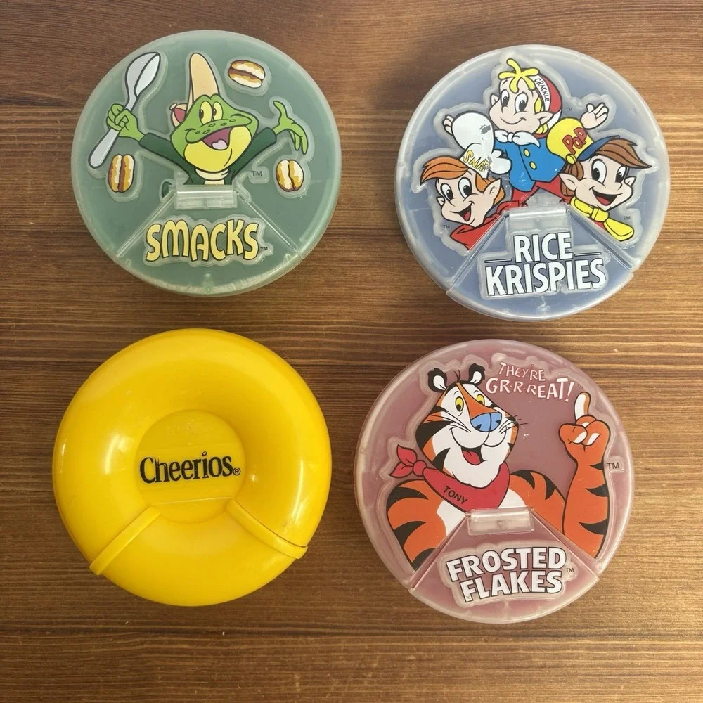 Vintage Kellogg's Cereal Bowl Set Lot of 4 Smacks Cheerios Rice Krispies Tony